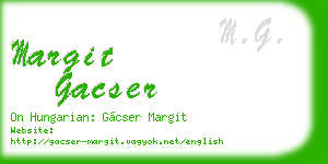 margit gacser business card