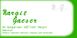 margit gacser business card